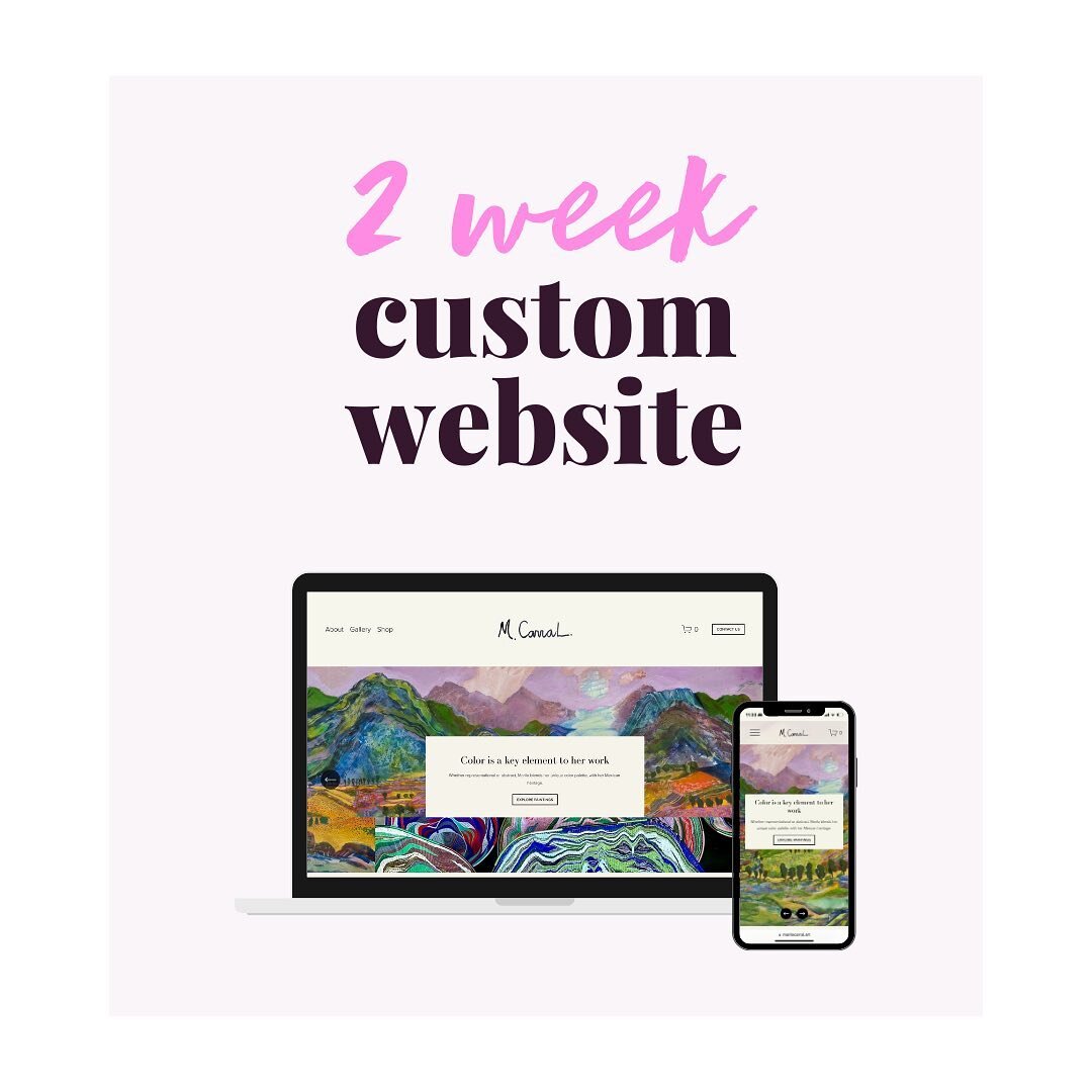 What&rsquo;s the difference between a 2 Week Website package and Website Plus? The complexity of your custom site 💻✨

Regardless of which adventure you choose, your custom site will:
✔️authentically reflect your brand
✔️establish credibility and exp