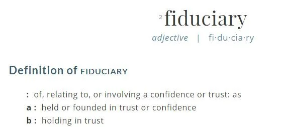 It's Not Personal, it's Fiduciary
