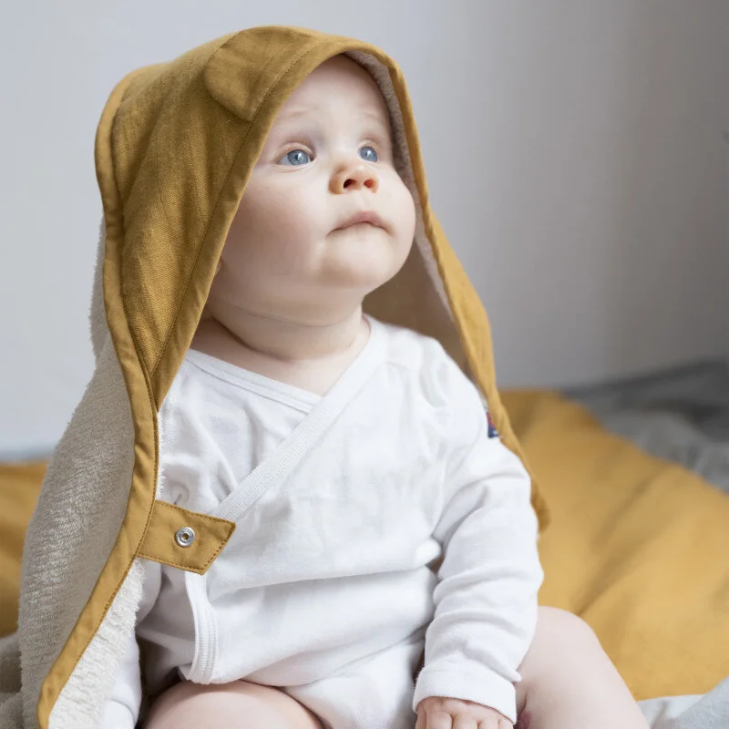 Fabelab Cape De Bain Chat Pour Bebe En Coton Bio Ocre Coco And Mama Fabelab Cape De Bain Chat Pour Bebe En Coton Bio Ocre Coco And Mama