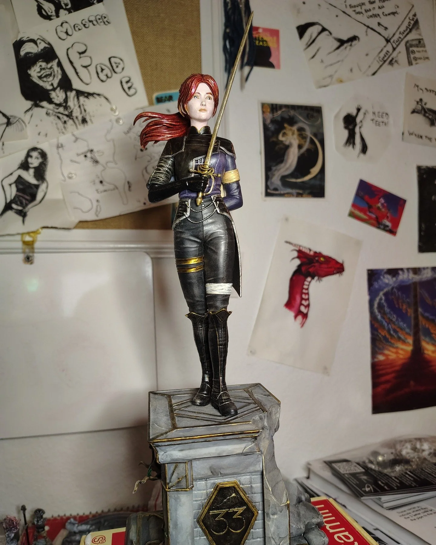 Maelle repaint done! This year we're gonna try to get a better lens for the camera; I keep getting annoyed by how hard it is to capture our best work in photos. Poor girl deserves better lighting; the repaint came out even better than the first time 