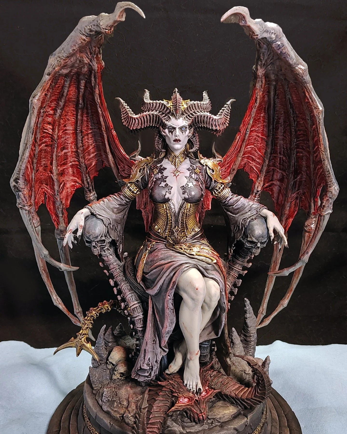 MOTHER IS HOME.

Lilith from Diablo IV painted for @bulkamancers painting contest this month. Obsessed with the game as I am, I've wanted to paint her ever since she was released. It was a devotional experience... an act of worship to Our Lady in Red