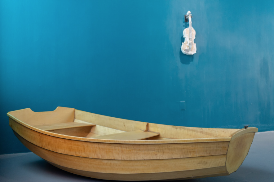 Boat and Crystalized Violin