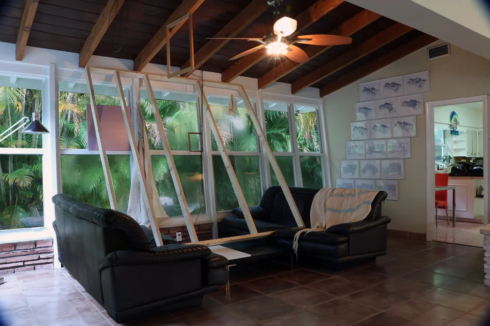 Installation by Trombly Rodriguez (Leyden Rodriguez-Casanova + Frances Trombly) for "Residential Properties"