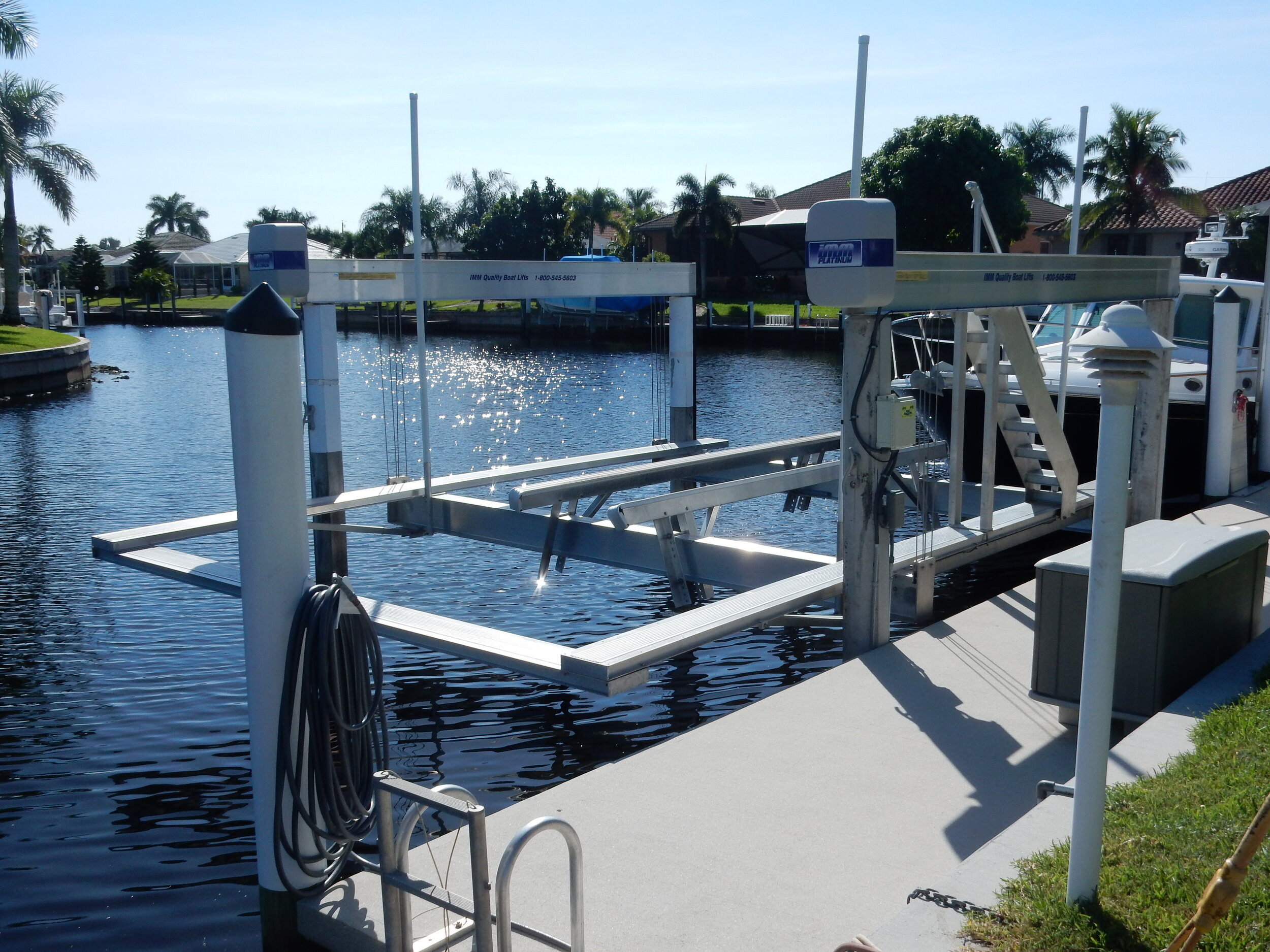 Custom wrap  around Boat Lift and Dock!