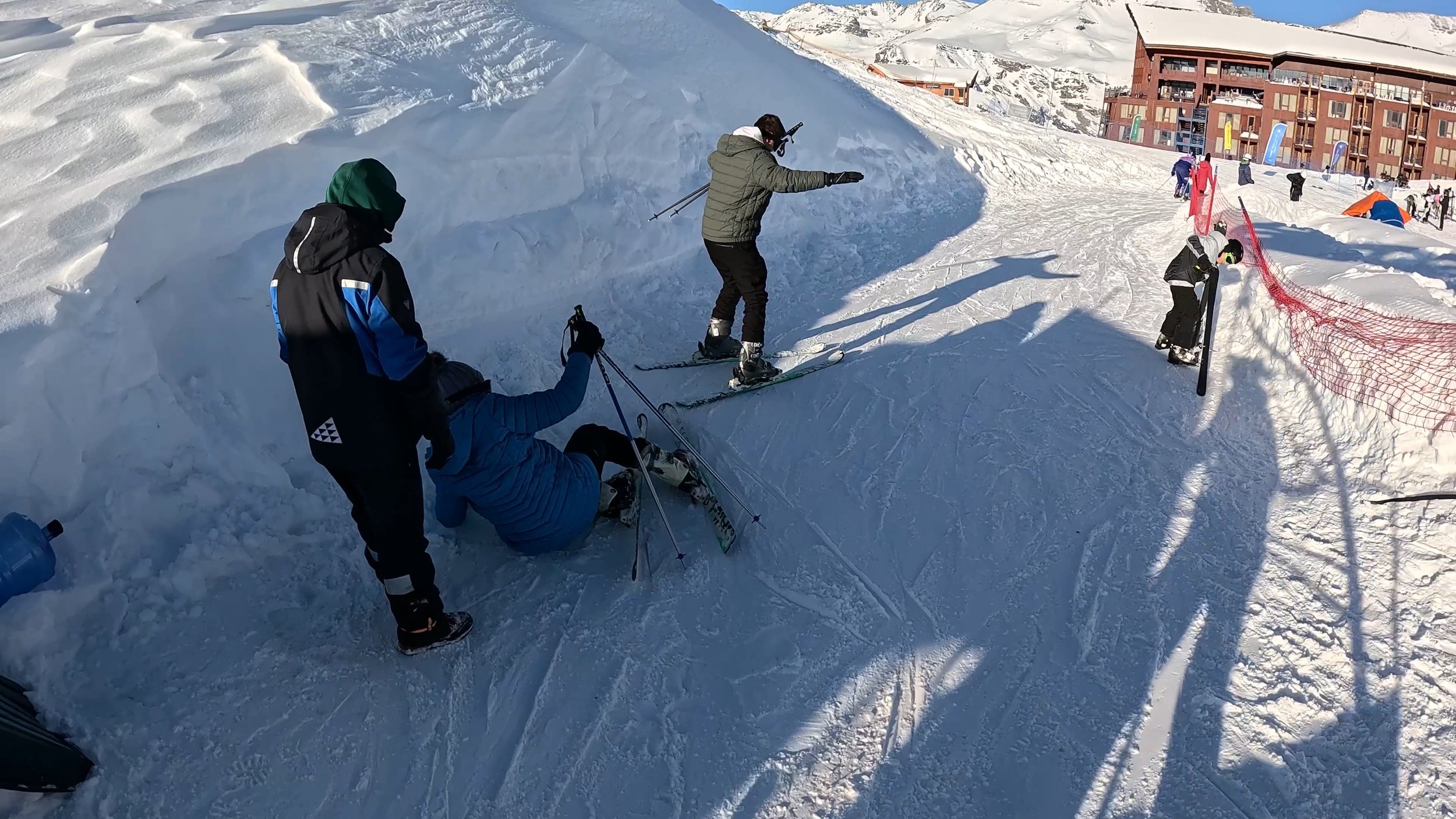 Novice skiers at Okemo.