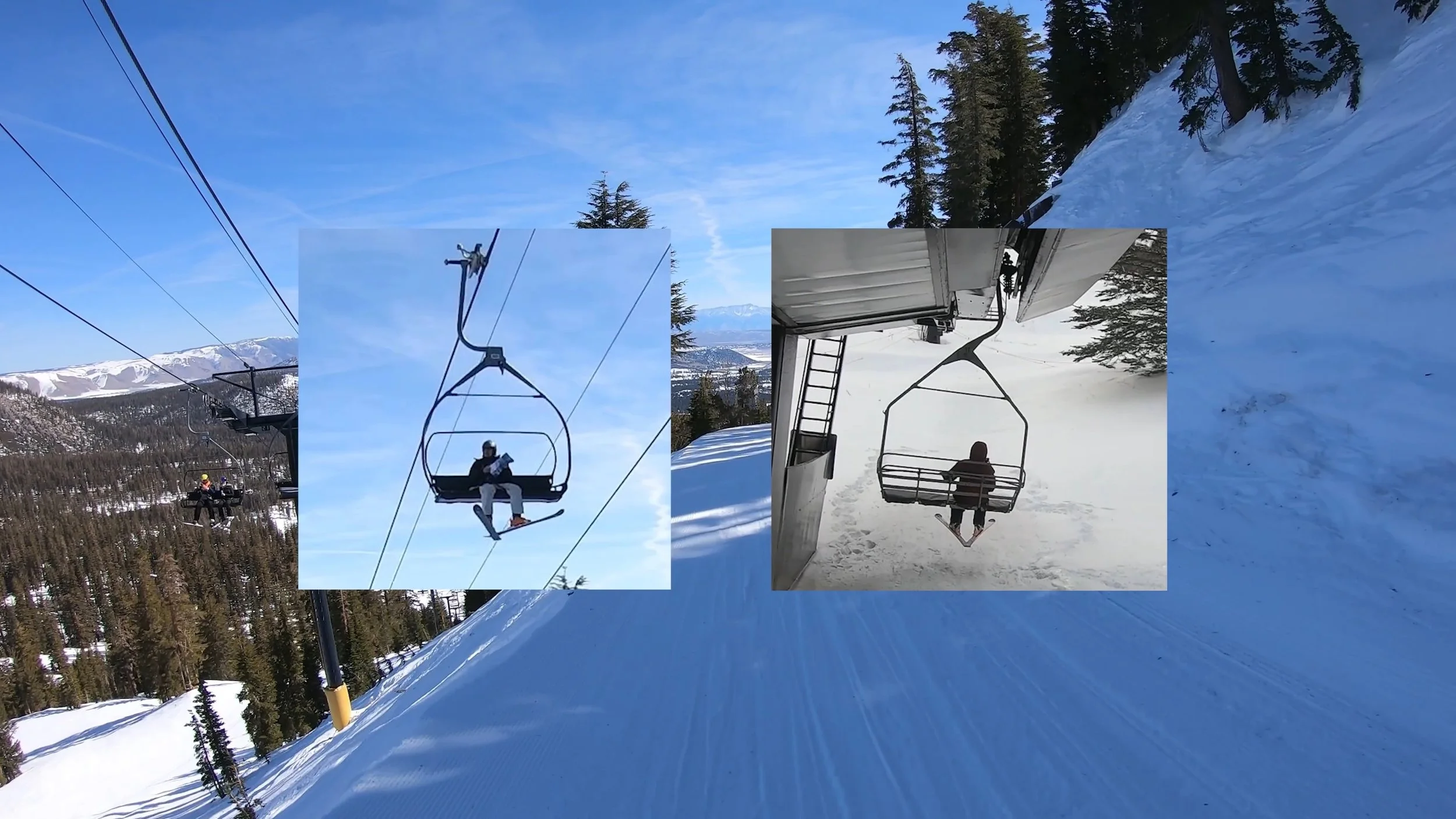 The two Yan detachable ski lift chair designs, including a pentagon and teardrop-shaped chair.
