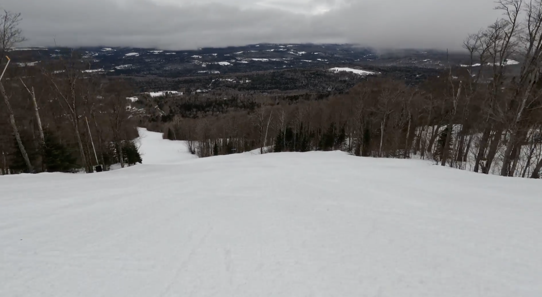 A steep ski slope at Burke ski resort, Vermont