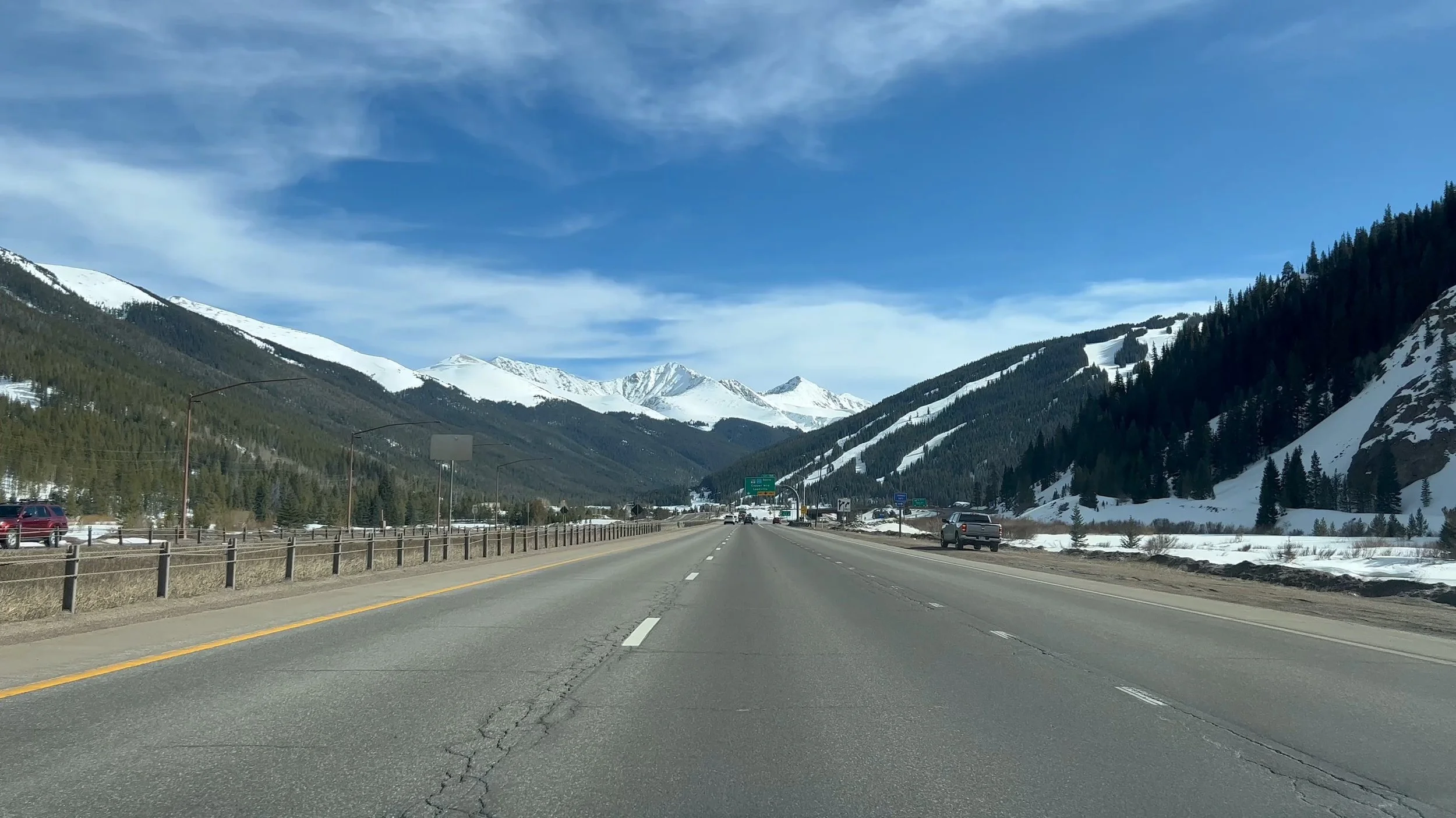 A drive on Interstate 70 to get to the Colorado ski mountains.