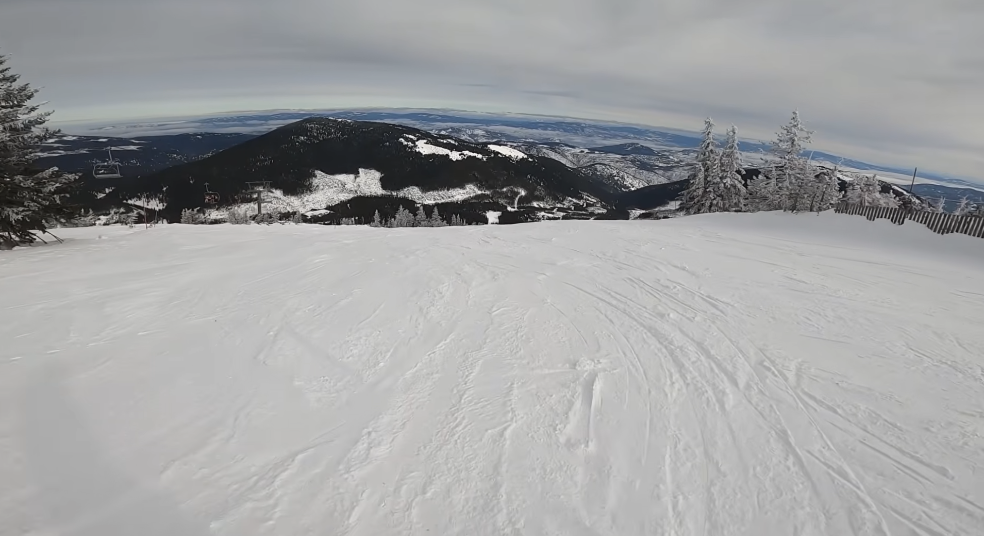 A view from a ski slope at Apex Mountain Resort, British Columbia, Canada