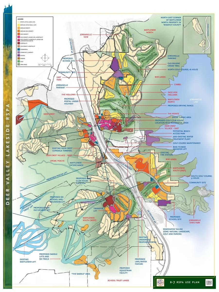 A map showing the initial proposed expansion of Deer Valley