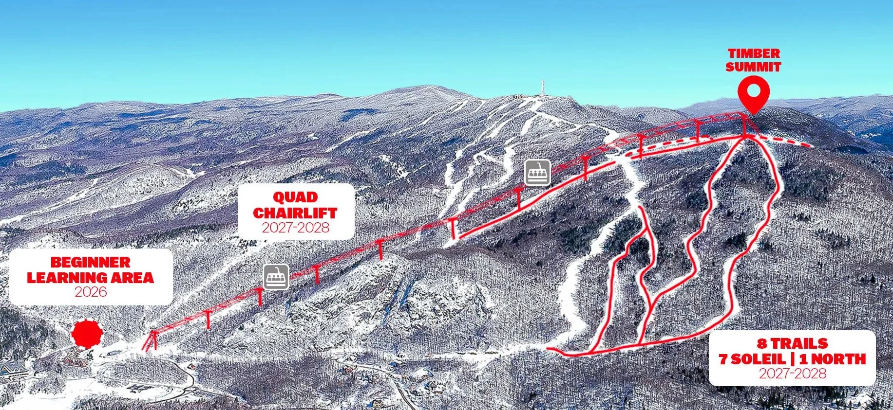 The Timber expansion terrain at Tremblant.