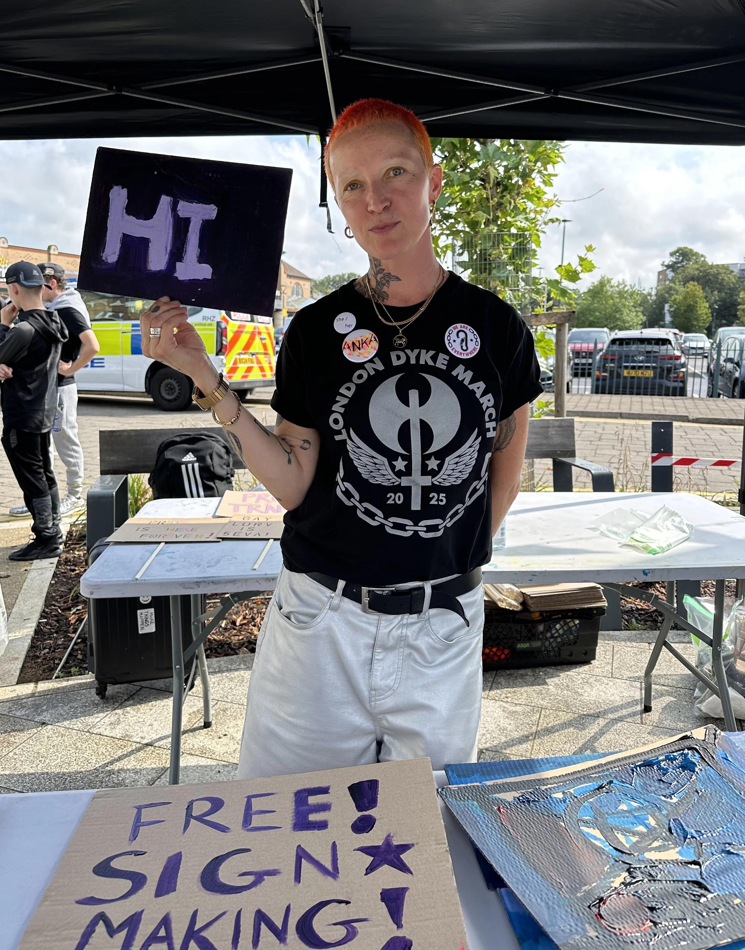 Placard Making Workshop at Erith Pride, July 2025