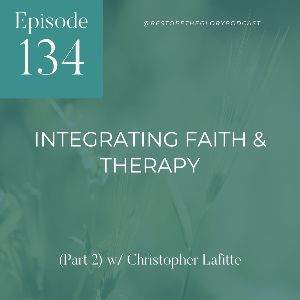 Episode 134: Integrating Faith & Therapy (Part 2) w/ Christopher Lafitte