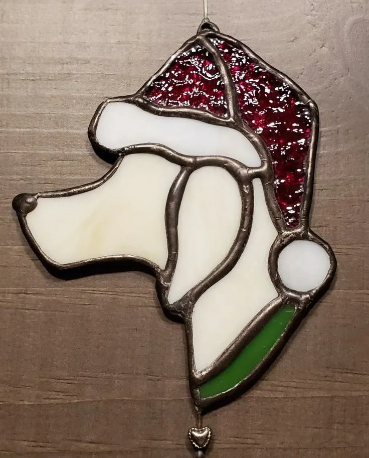Christmas stained glass dog ornament.jpeg