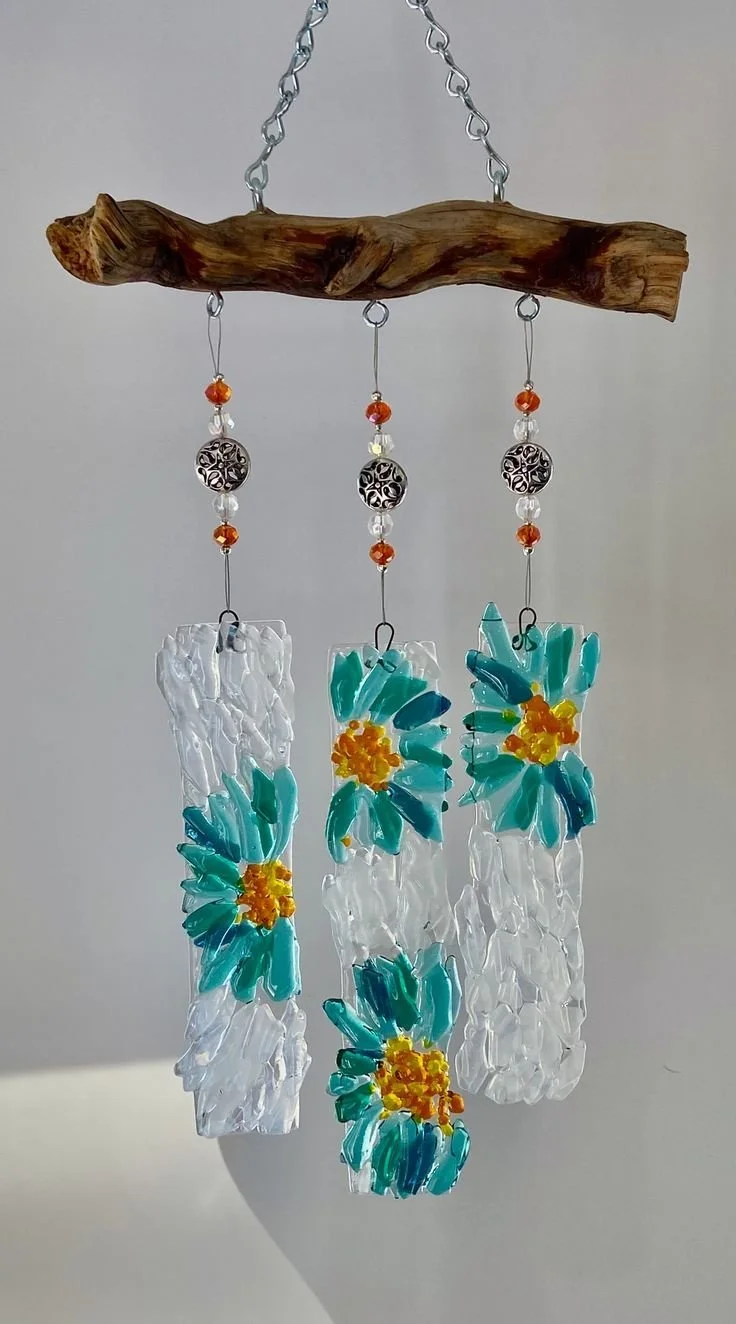 LONDON - Fused Glass Wind Chimes