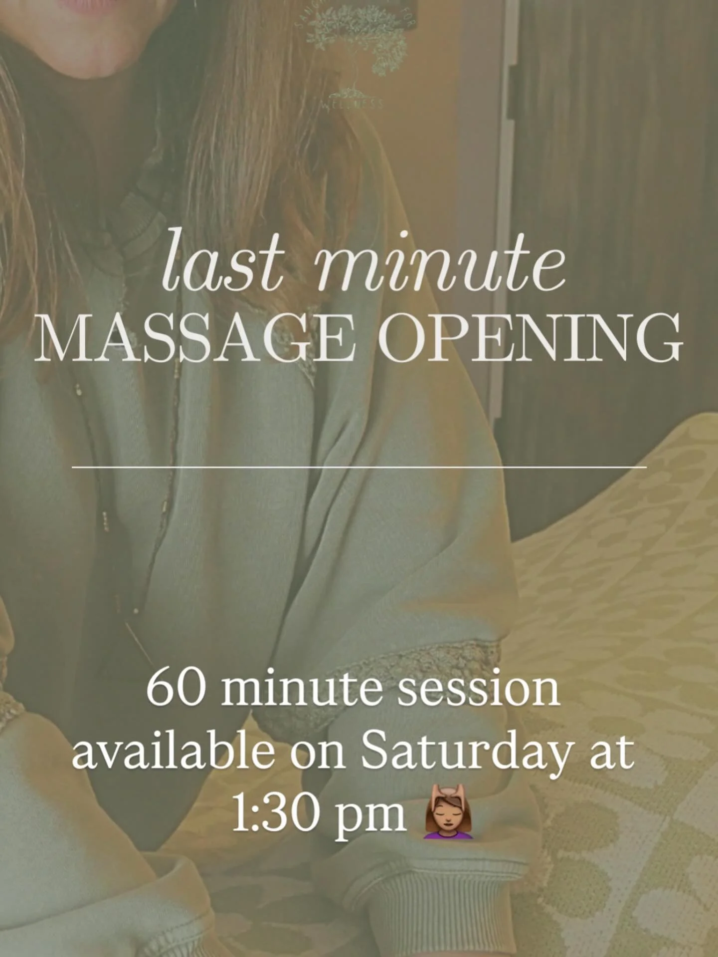 A little pocket just opened up tomorrow 💆🏽&zwj;♀️ 

I have a 1:30 PM 60 minute massage or reiki appointment available.

If your shoulders have been carrying too much&hellip;
If winter has you feeling tight, tired and down&hellip;
If you&rsquo;ve be