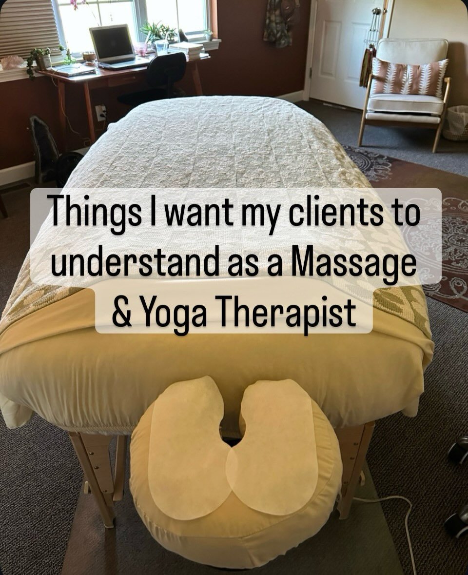 Things to know before your next massage or yoga therapy session. You deserve care, support and compassion. 🫶🏽

#massagetherapist #yogatherapist #traumainformedcare #northwestindiana #nervoussystemsupport