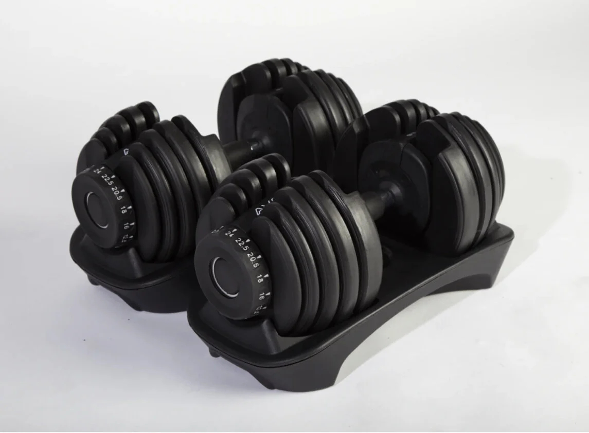Bowflex SelectTech dumbbellsIn the topic of storage space for equipment in your home, If you don’t have the floor space to give up to dumbbells, Bowflex’s offers a smarter solution by putting them all into one set. This pair of free weights can go f…