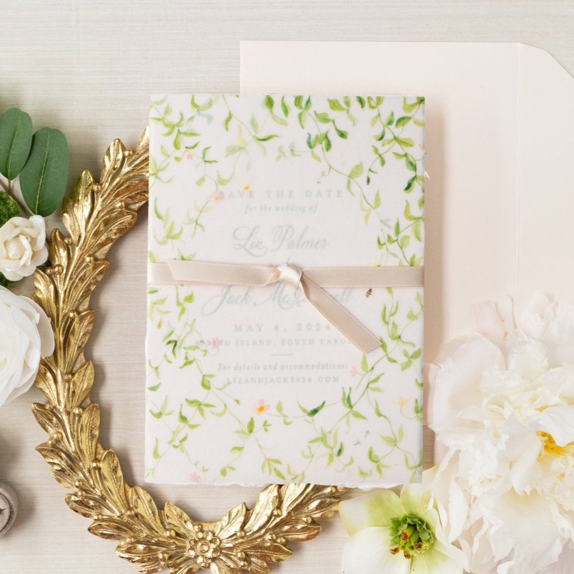 Liz - floral vellum