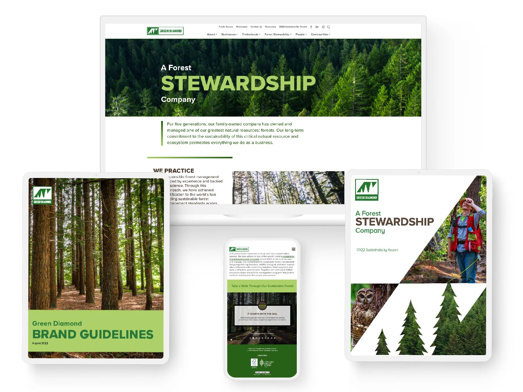 Green Diamond Sustainability Report 2022
Corporate Website and Brand Guidelines