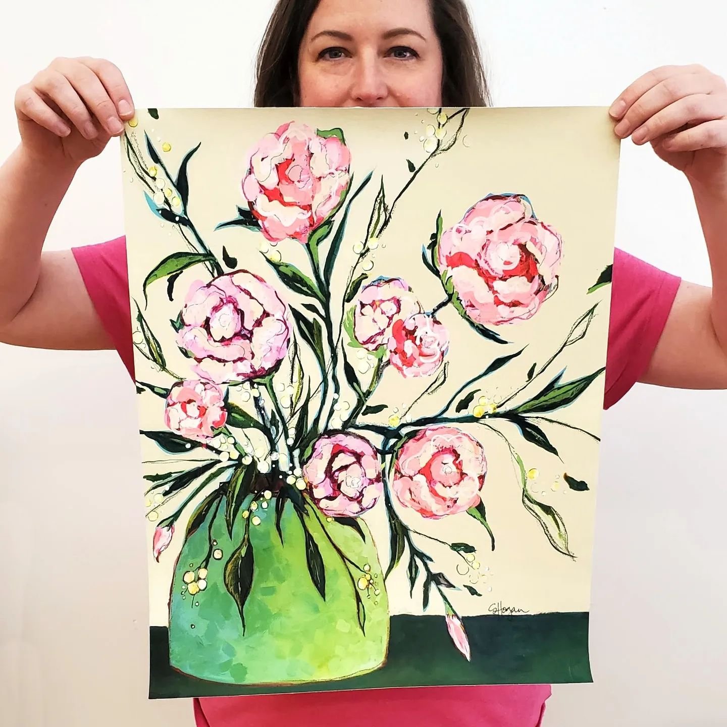 April's Featured Print!  Each month I'm highlighting  popular art prints I think you'll love, and of course I had to go with florals this month!  In addition to two new floral originals being added to the line-up this month, you can find a variety of