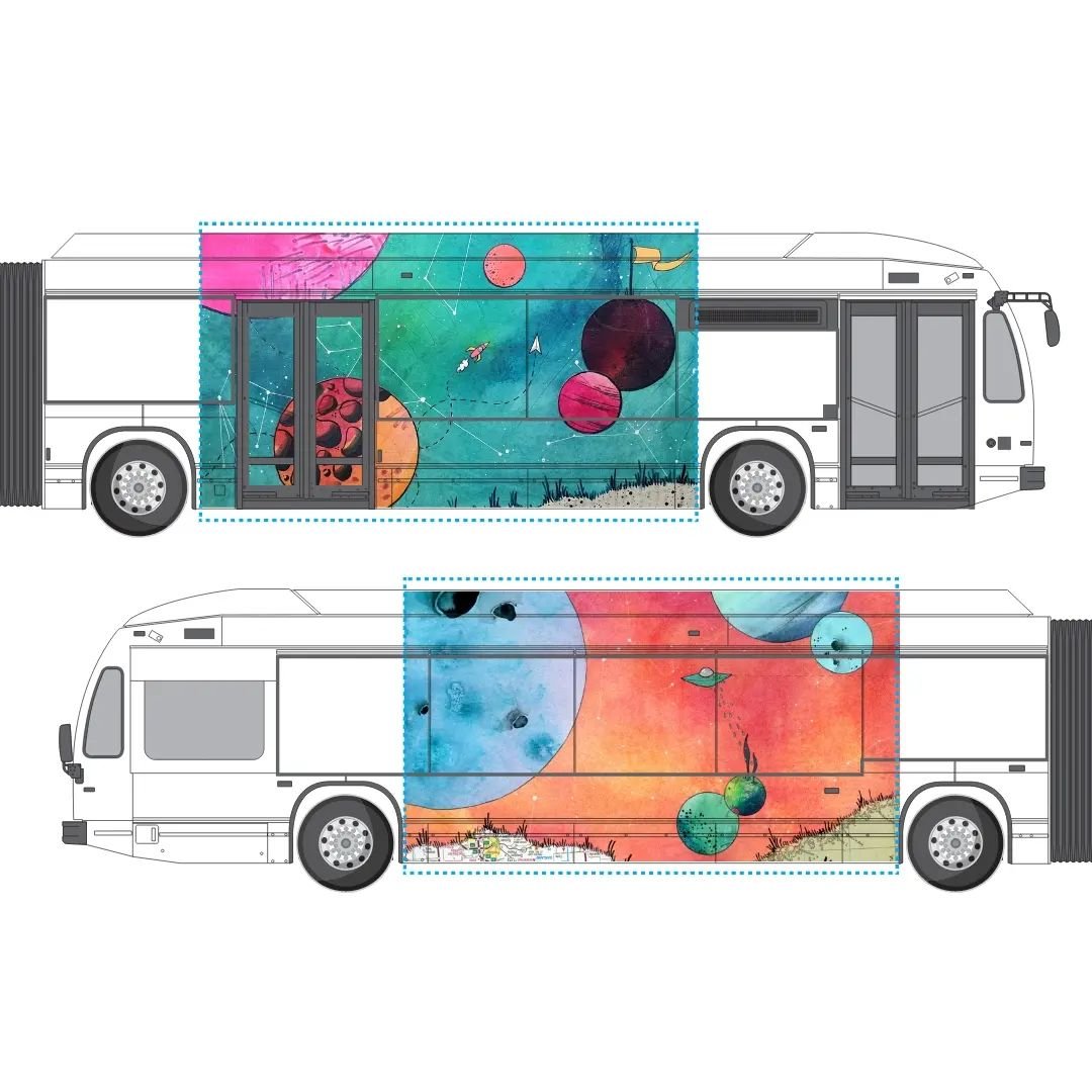 😍🤯 Headed to East Lansing Art Festival this weekend?  Keep your eye out for some very colorful buses featuring artwork from local artists! ⁠
⁠
Not sure exactly what they look like yet, but these two Scrapscapes will be cruising around on CATA buses