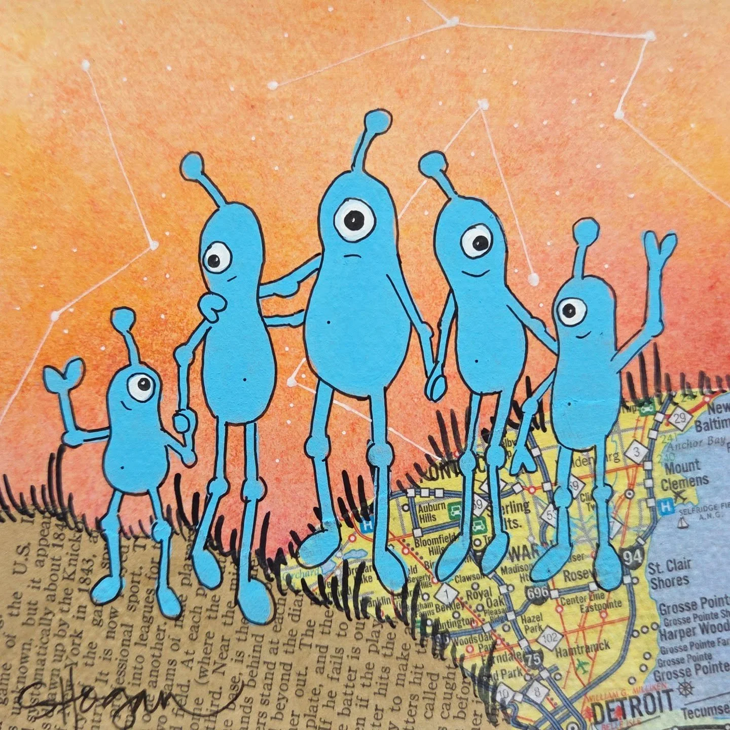 We gave our families alien family portraits for Christmas and I just love them all!