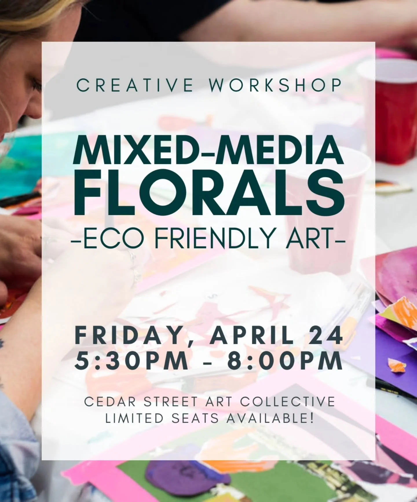 Celebrate Earth Day with eco-friendly art!⁠
⁠
Using found papers (like junk mail, maps, book pages), you&rsquo;ll reduce waste and add beauty to the world with mixed-media artist, Steph Joy Hogan. You&rsquo;ll learn tips for working with different ty