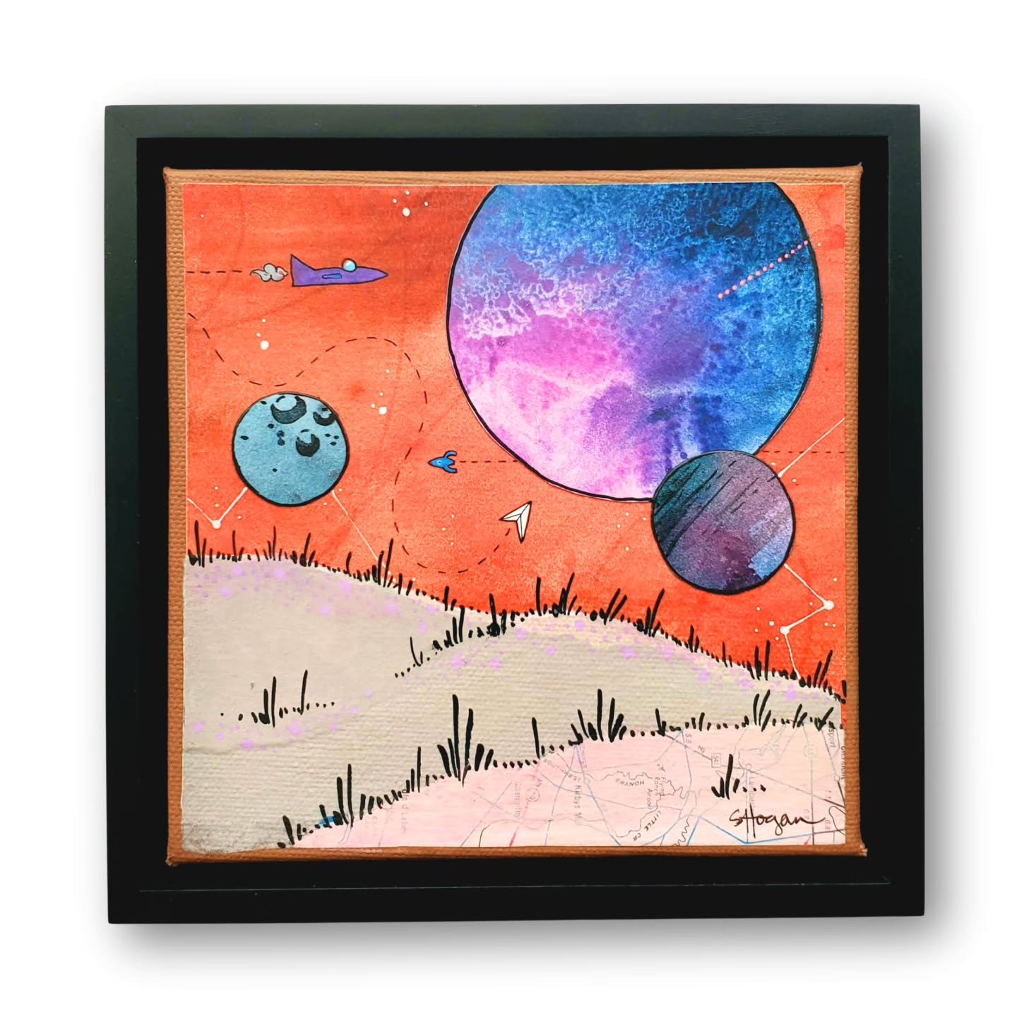 Opposite Day! Instead of showing you the newest work that will be available this weekend, I'm showing you the oldest! This piece is actually a personal favorite of mine (swipe to see what might still be my tiniest rocket to date) and it was created i