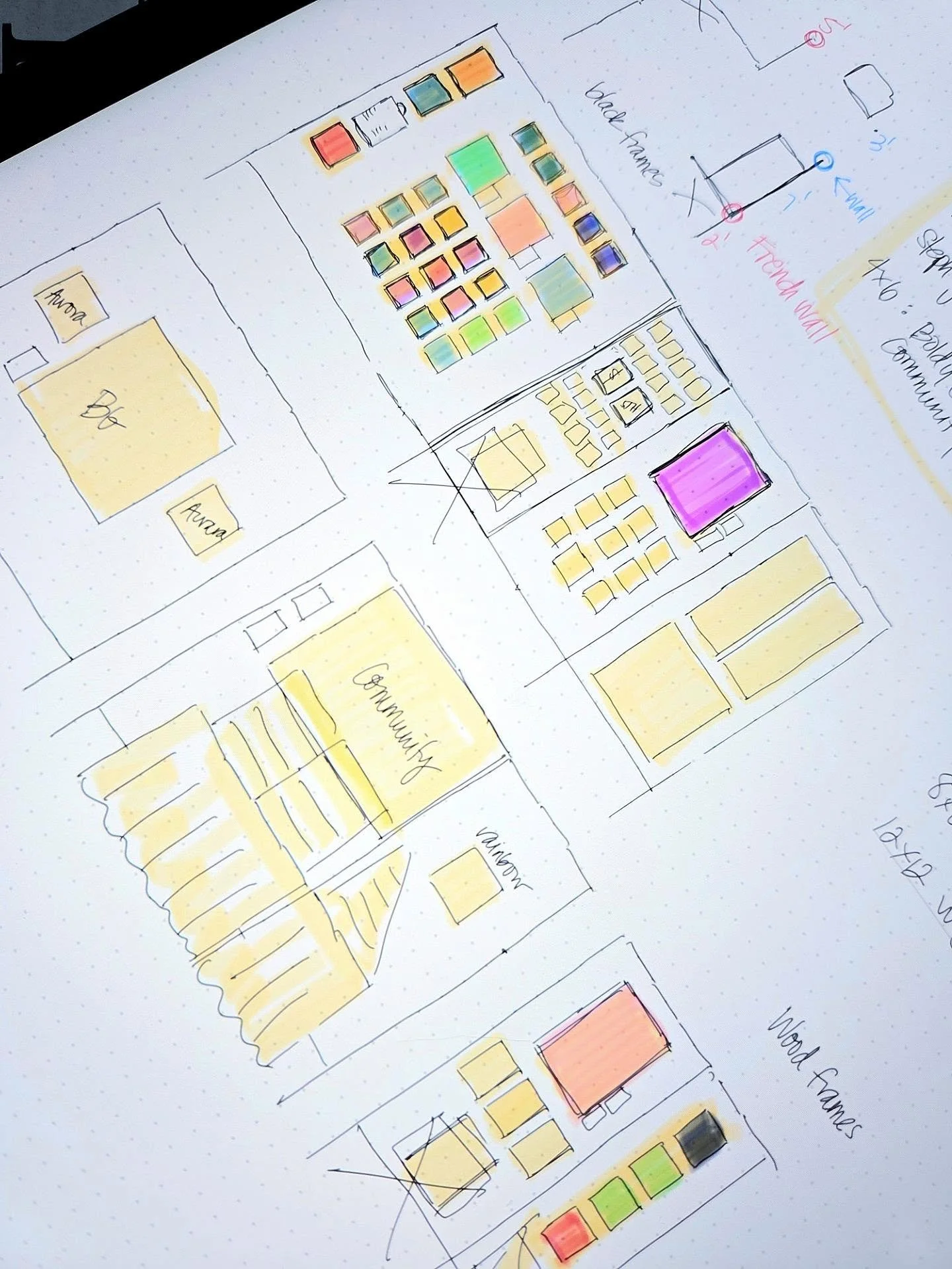 Busy brain? Have you tried making 100 lists and obsessively drawing out (and color coding) every detail of your plan? Yeah...me neither.... 

See you this Friday-Sunday in Northville, MI! Stop by and see if my new booth layout plan comes together as 