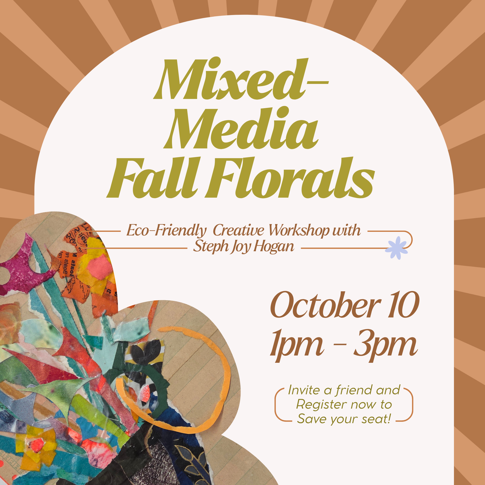 Saturday, October 10 | Mixed-Media Floral Art Workshop
