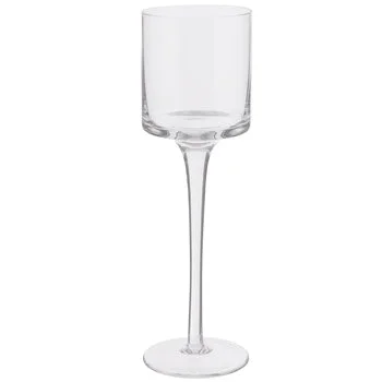 1039- Stemmed floating candle holder- 2.75”D x 9“H, qty- 12