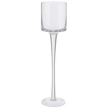 1040- Stemmed floating candle holder- 2.75”D x 11“H, qty- 10
