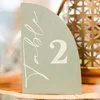 hand made sage green table number