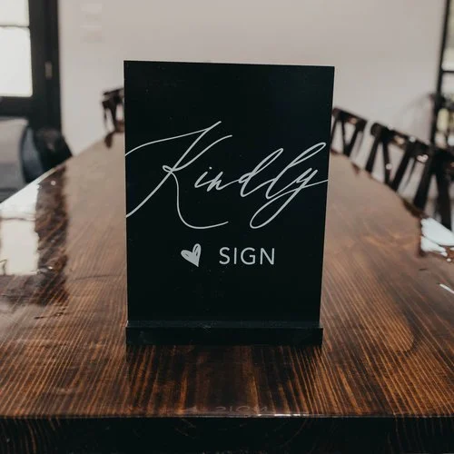 Wedding Guestbook Sign black and white