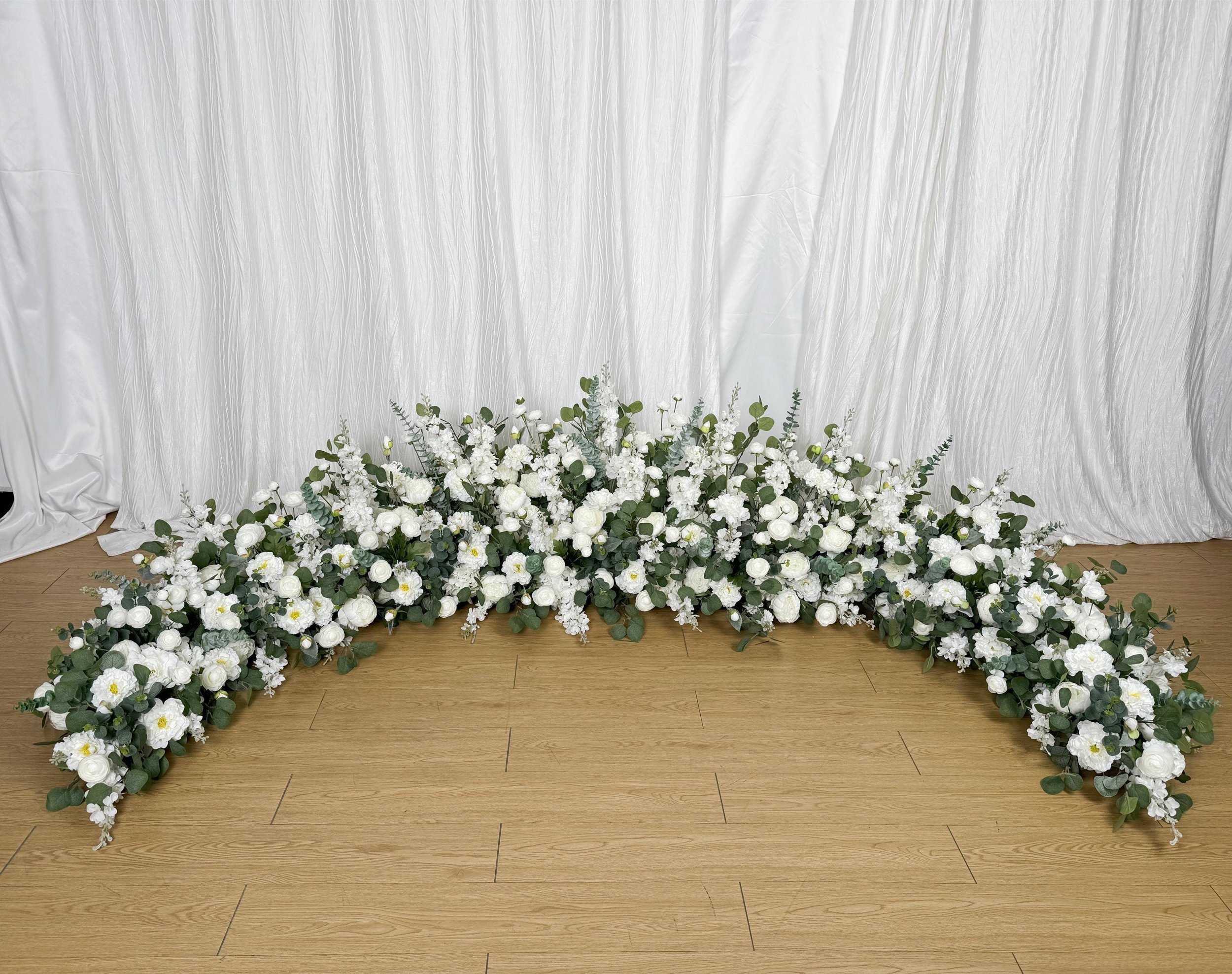 white silk floral meadow