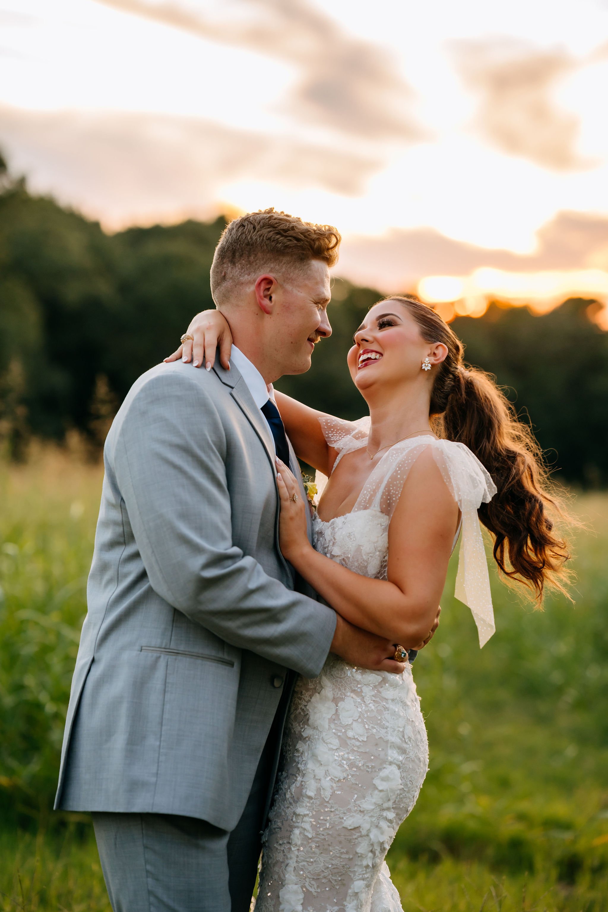 bride and groom on wedding day at all inclusive wedding venue in tyler texas