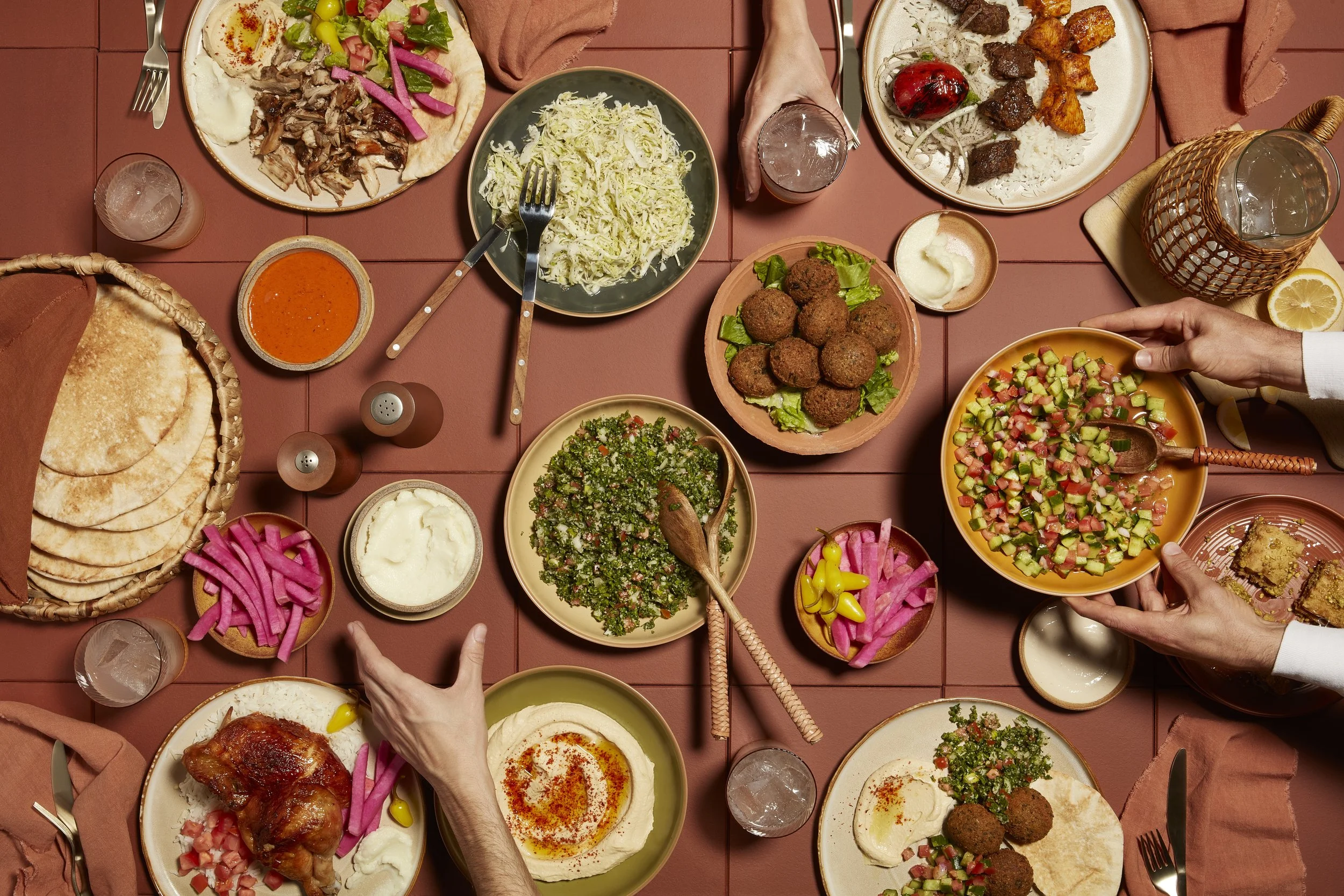 large food spread photography