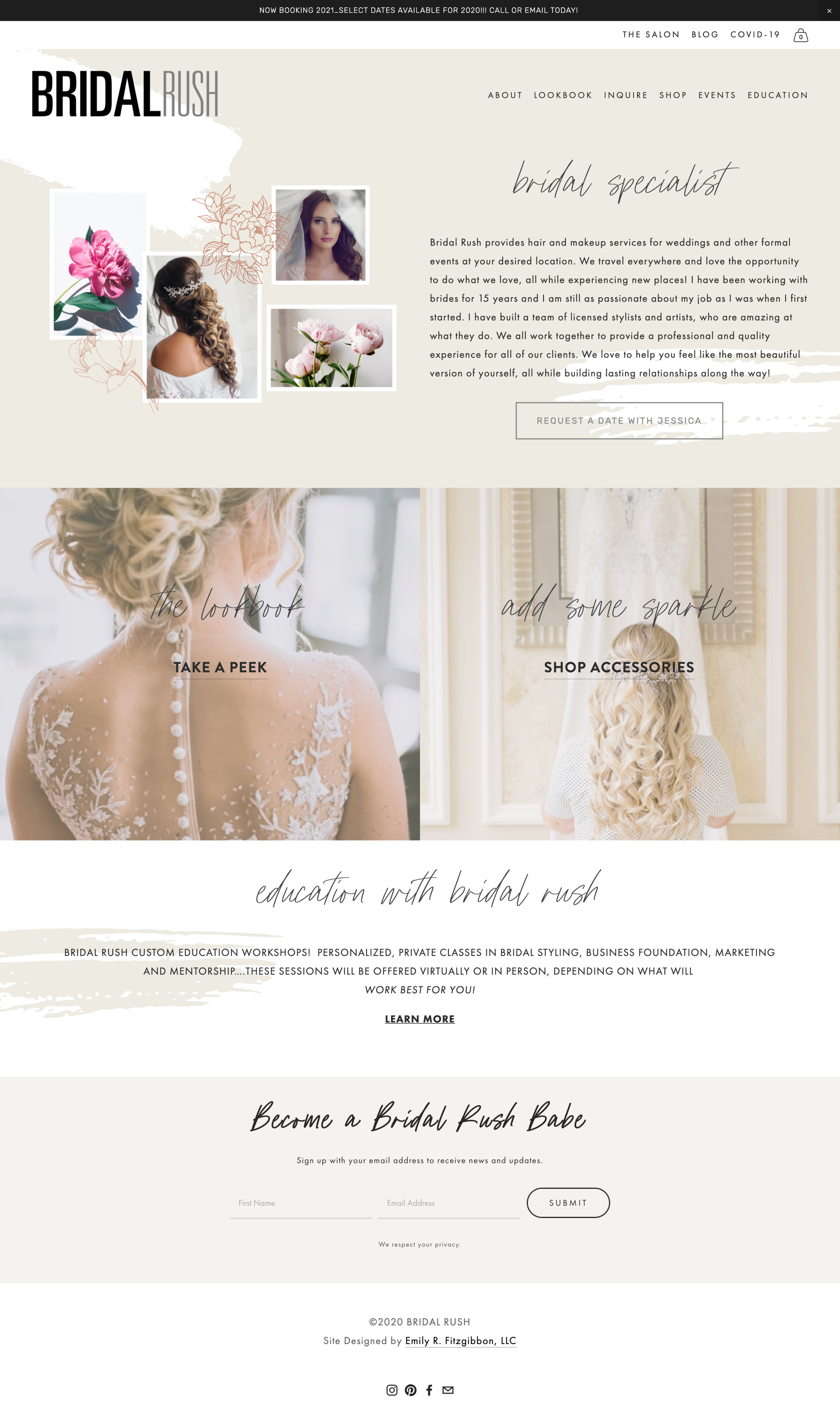 Bridal Rush - Emily R. Fitzgibbon, LLC - Web Design