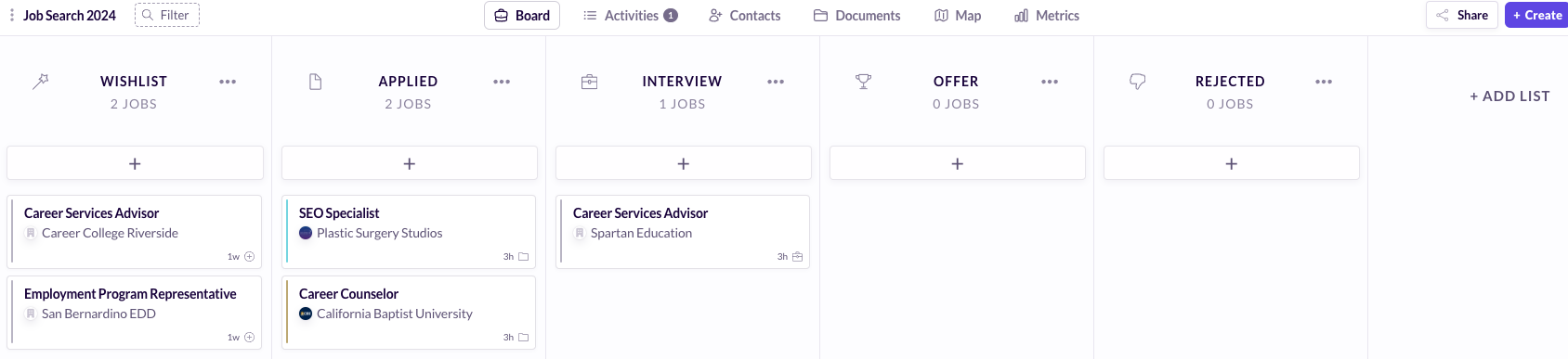 Huntr Job Application Tracker Kanban Board