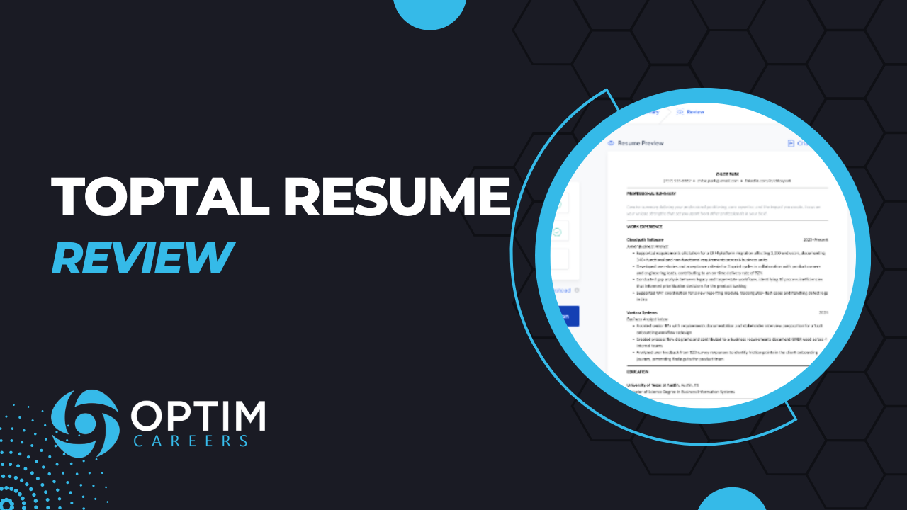Toptal Resume: I Tested the New AI Resume Builder