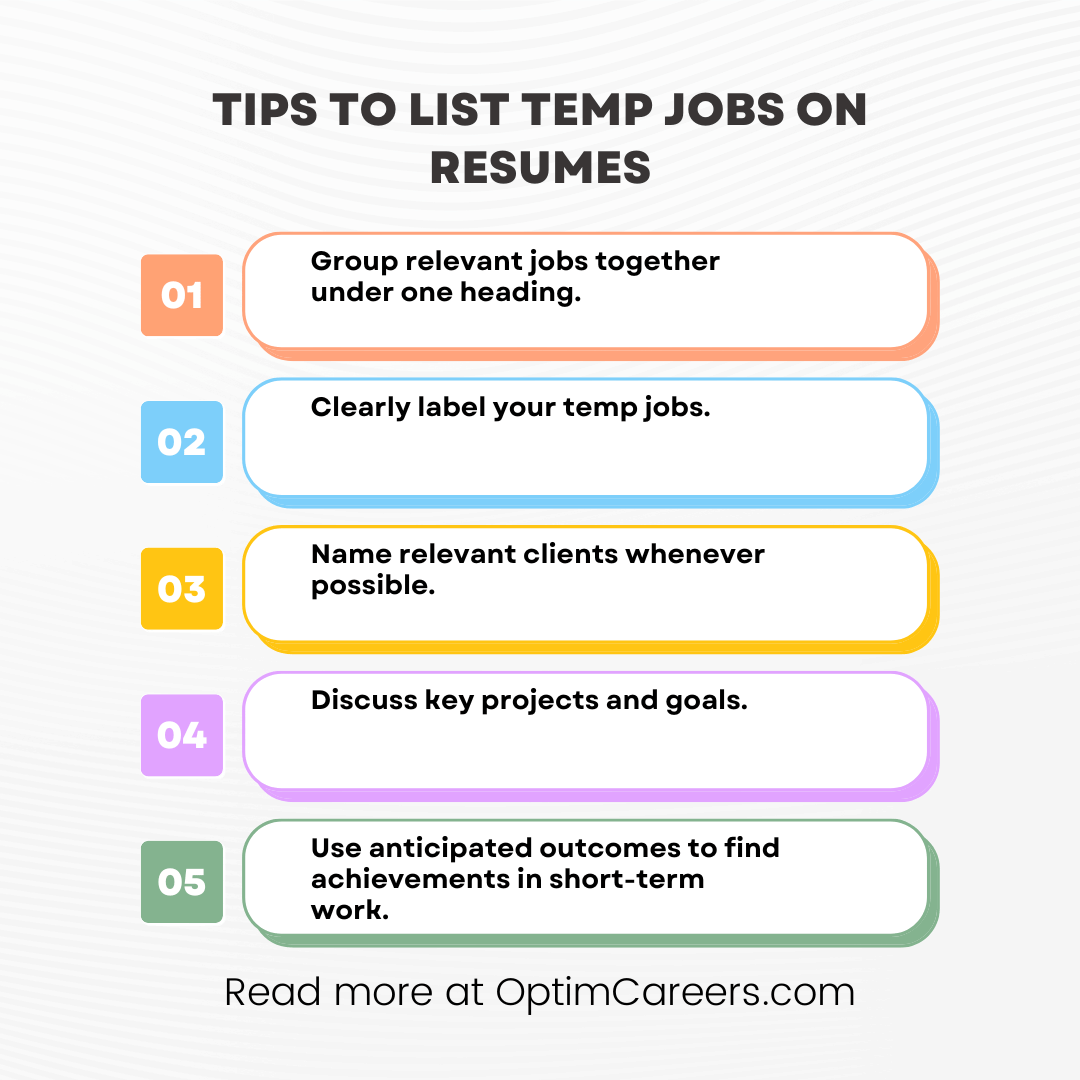 How to List Temp Jobs on Resume - How To List Temp Jobs On Resume (1) 