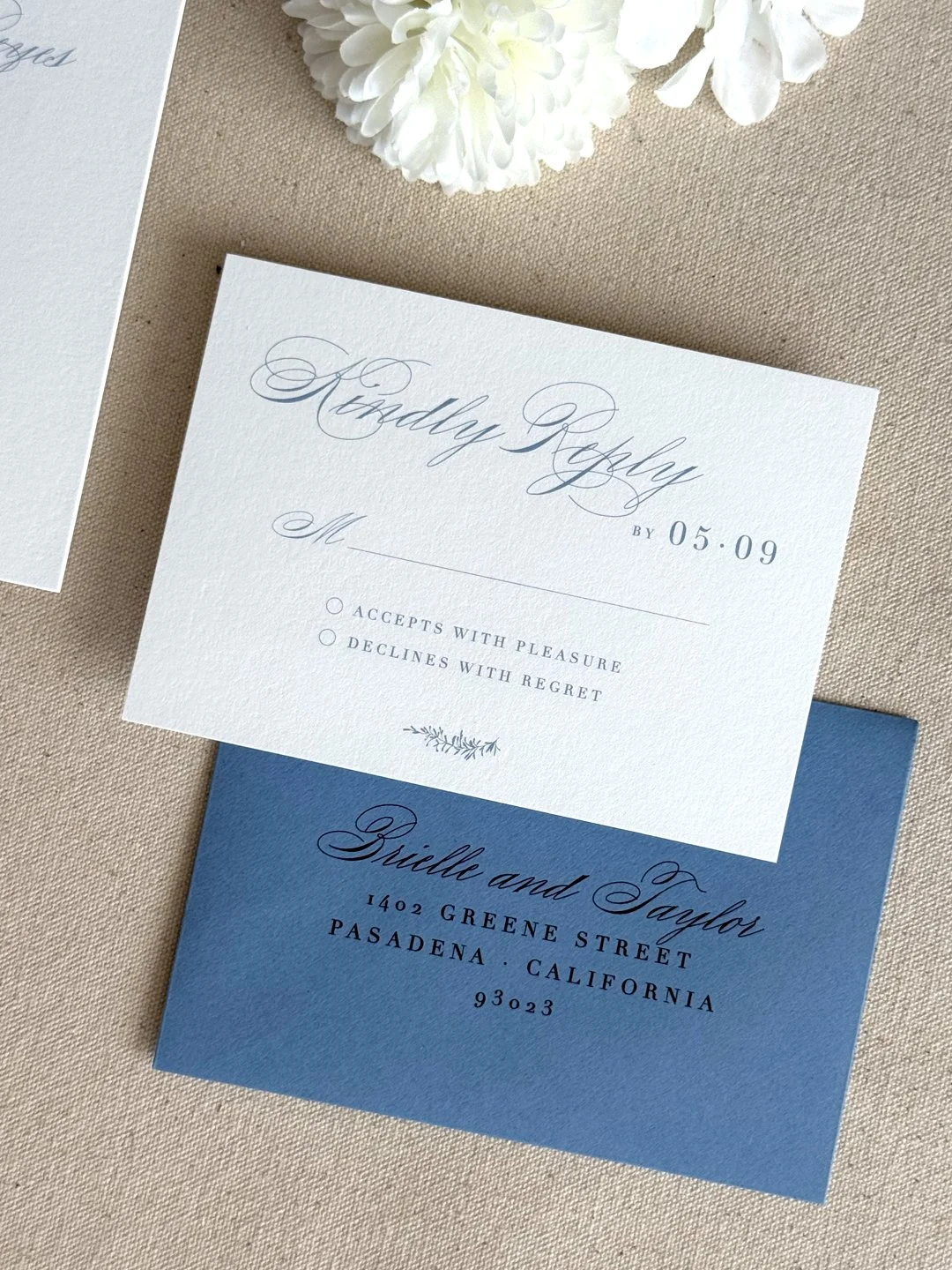 rsvp card mail in-envelope_digital flat-letterpress-foil-print_Brielle_Elegant Monogram Invitations_new blue-cotton paper_03.jpg