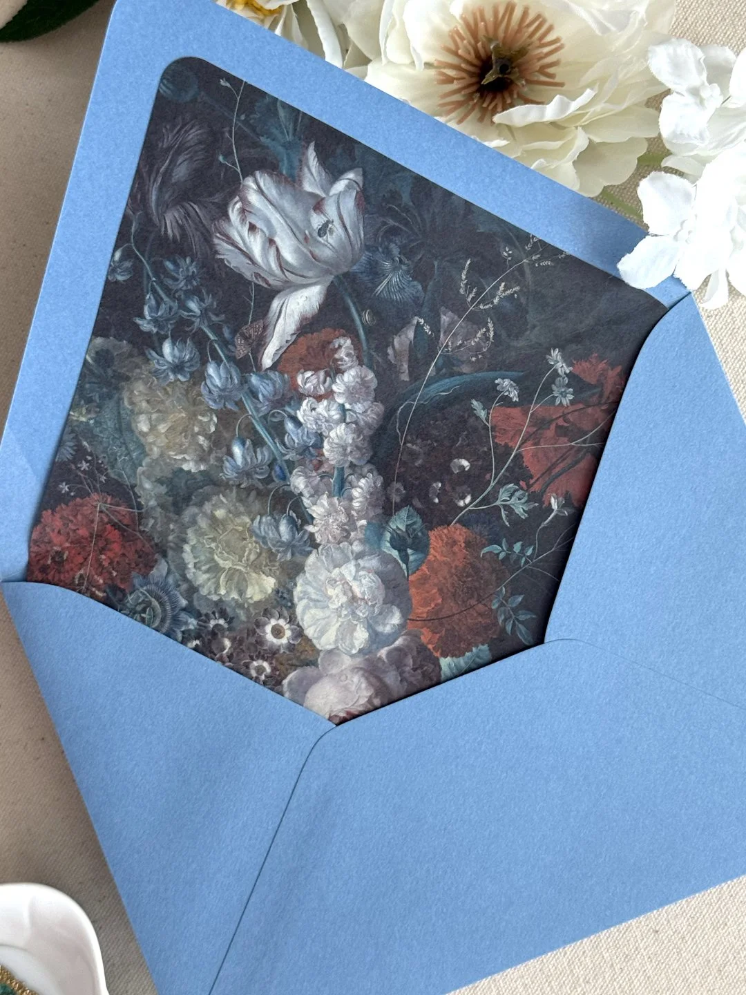 vintage art floral envelope liner_Brielle_Elegant Monogram Invitations_new blue-cotton paper_03.jpg