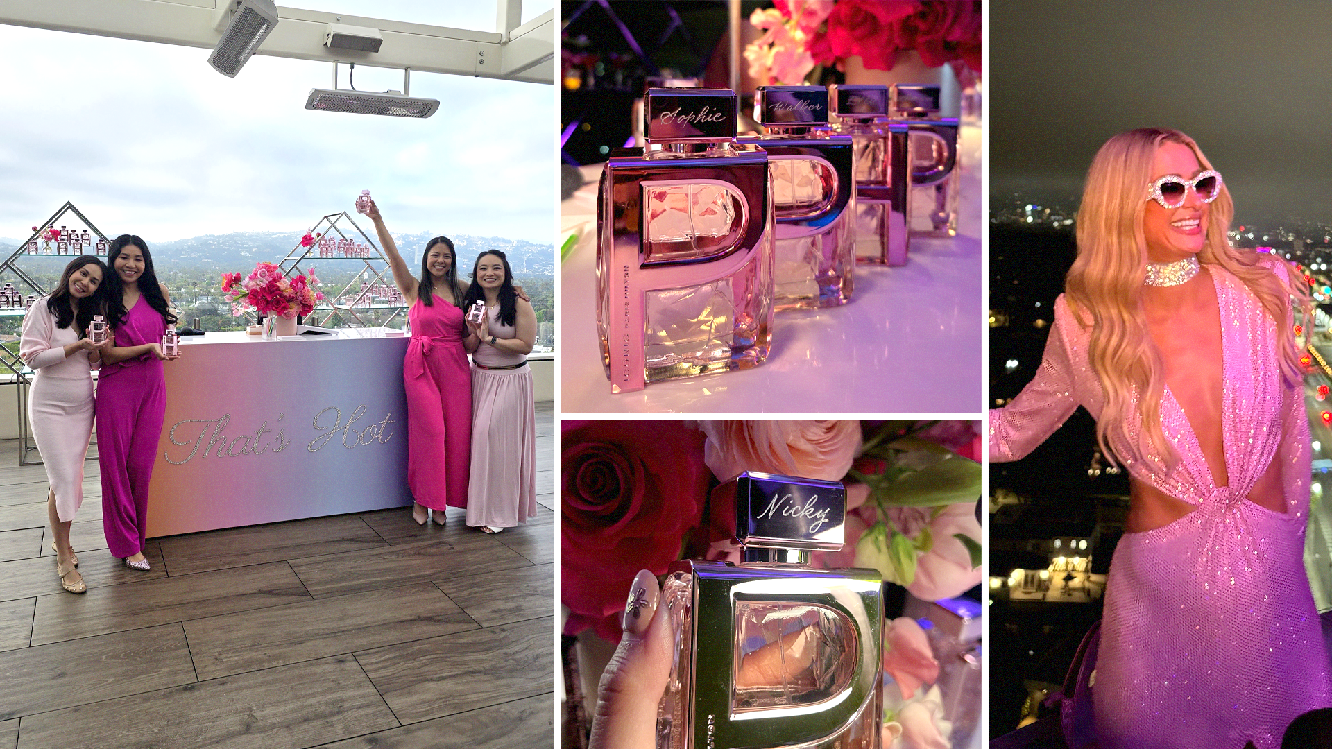 Hand engraving for Paris Hilton's product launch: fragrance Iconic in Beverly Hills