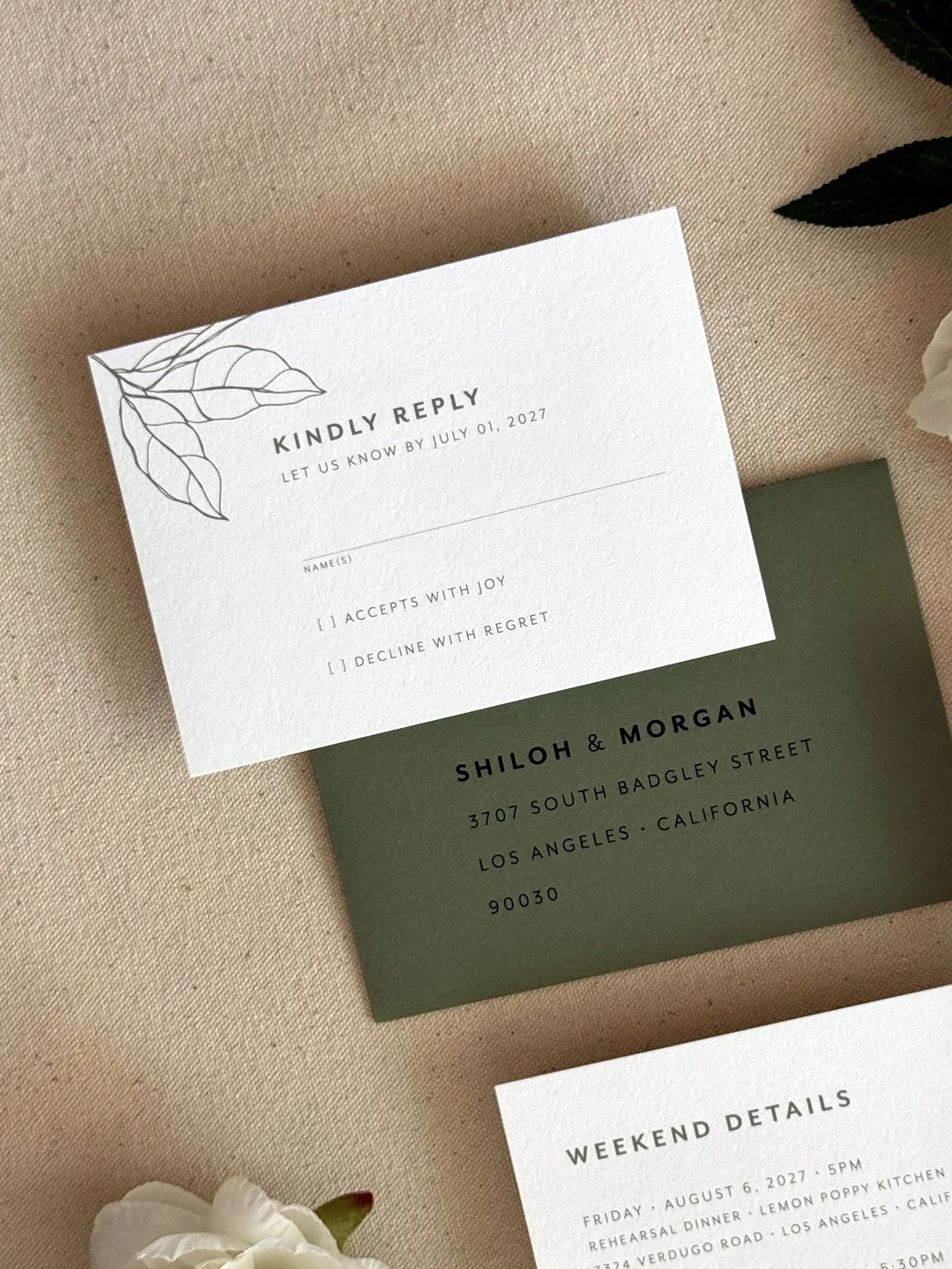 wedding rsvp card mail in-envelope_lemon illustrations_digital-letterpress-foil stamp printing_Lemony_Citrus Invitations_mid green-cotton_01.jpg