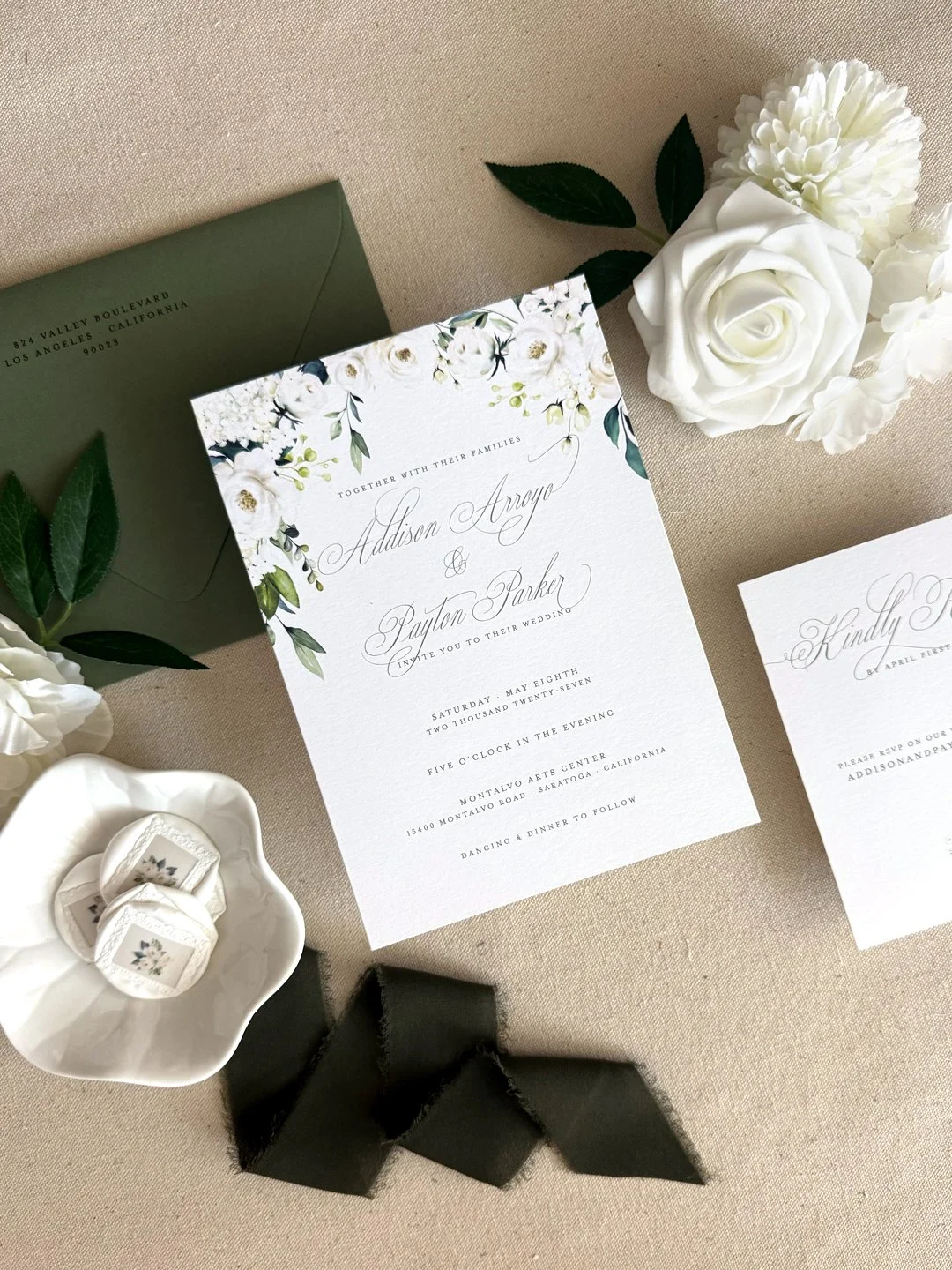 3 piece wedding invitation package_letterpress-foil stamp-digital print_Olivia_White Garden Invitations_mid green-ultra smooth white_04.jpg