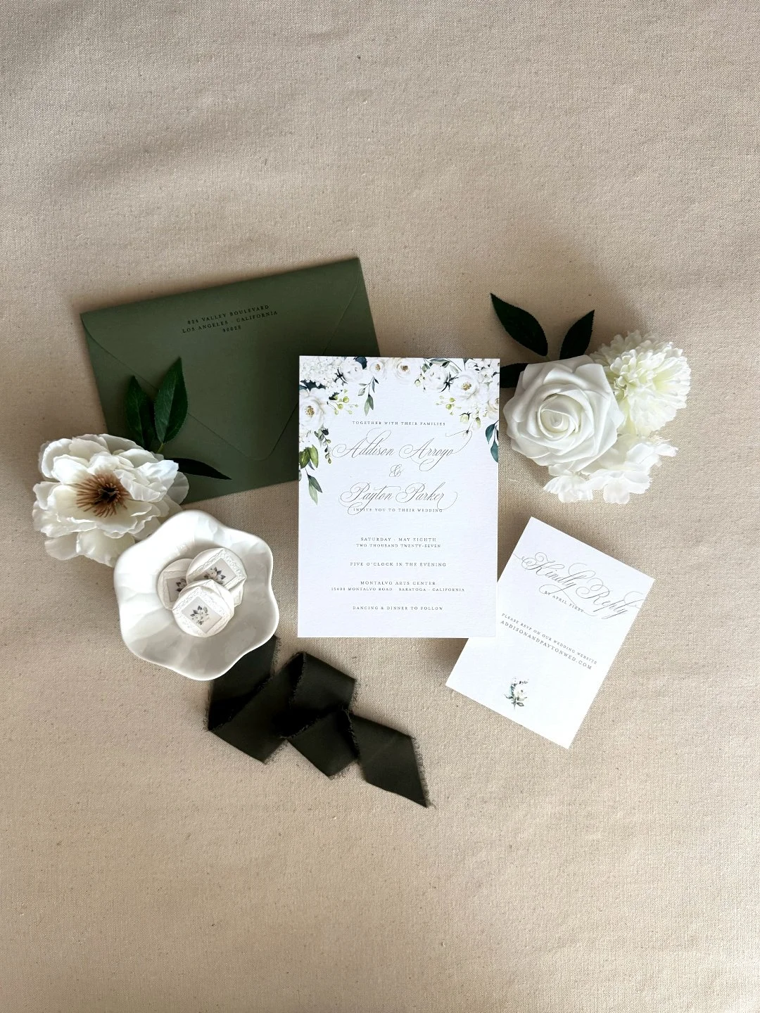 3 piece wedding invitation package_letterpress-foil stamp-digital print_Olivia_White Garden Invitations_mid green-ultra smooth white_03.jpg