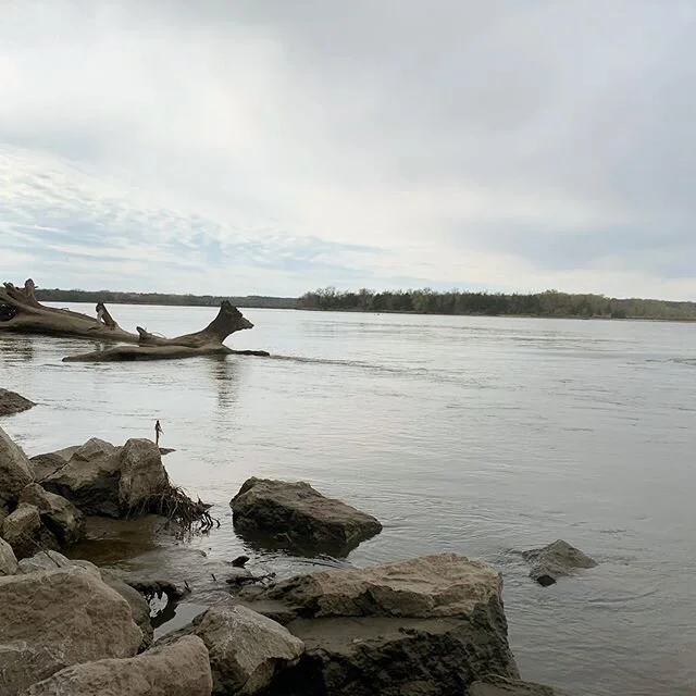 The Platte River looking serene this Sunday.