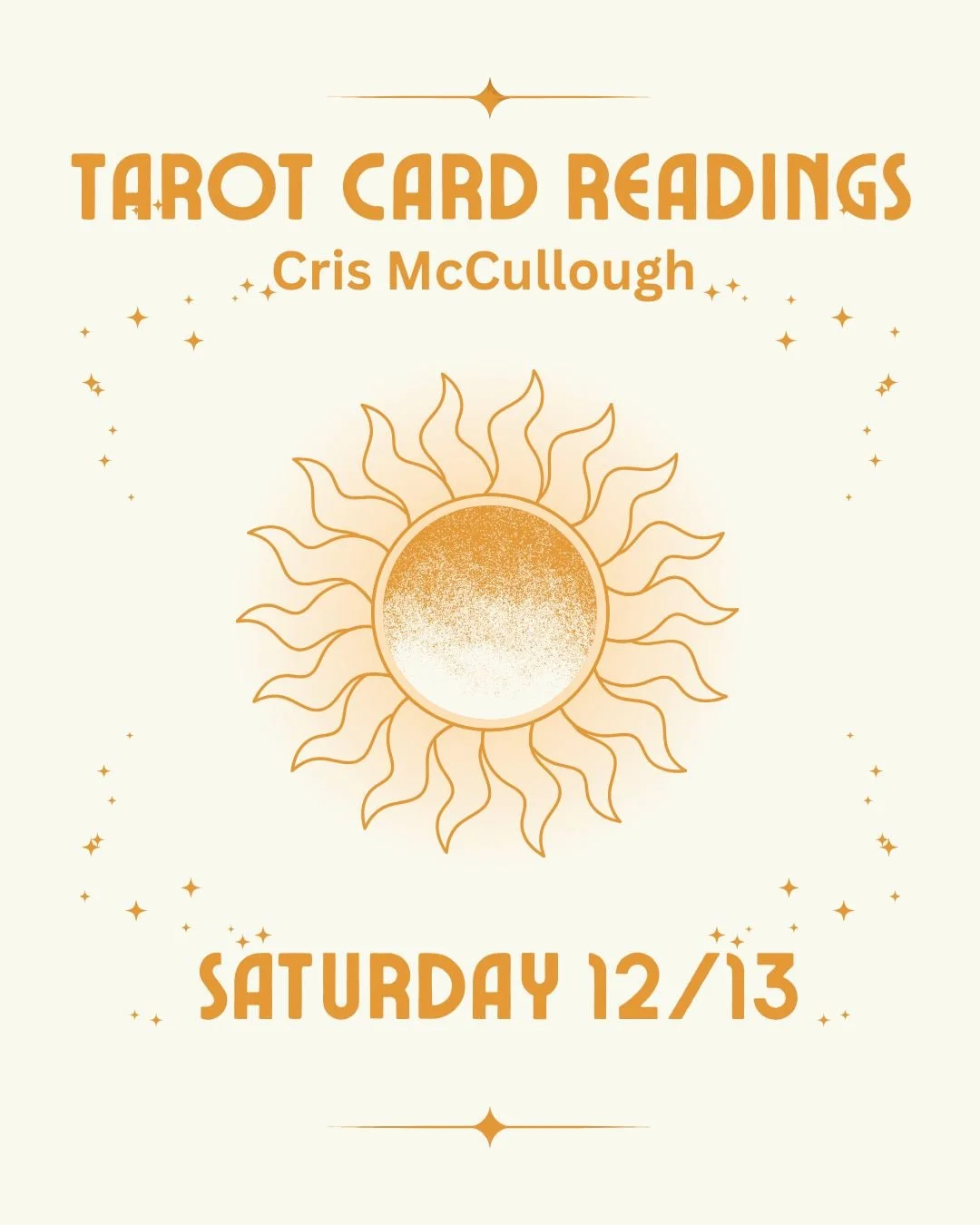 Cris Mc"Cringle" is here this Saturday!